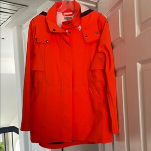 Women's Orange Rain Jacket Talbots